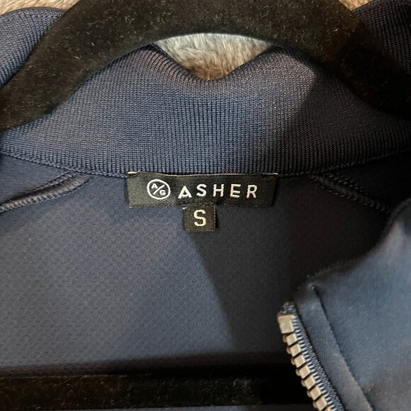 Asher Golf Jacket Mens Small Blue Performance Full Zip Outdoors Casual Preppy - Picture 3 of 9